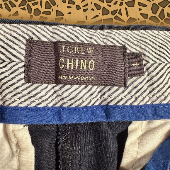 J. Crew Navy Blue 100% Cotton Chino Shorts Size 4 - Picture 5 of 12